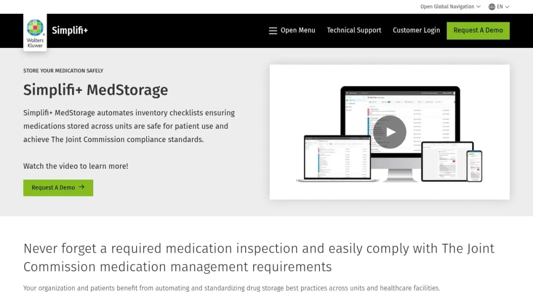 Wolters Kluwer Simplifi+® MedStorage screenshot