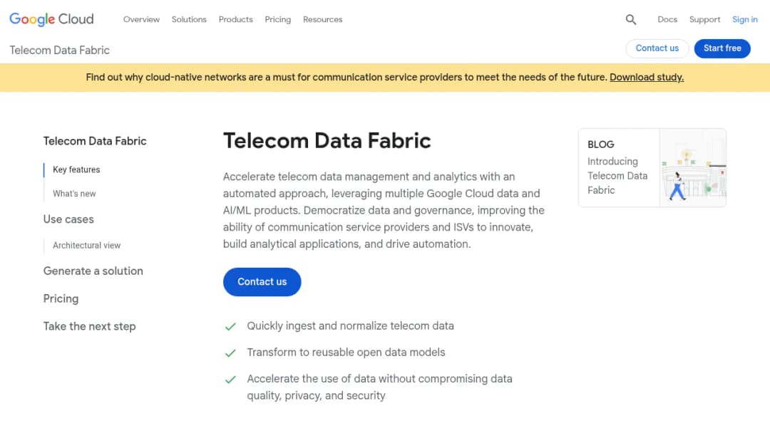 Telecom Data Fabric screenshot