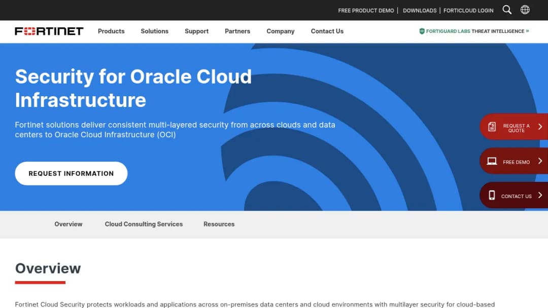 Fortinet Oracle screenshot