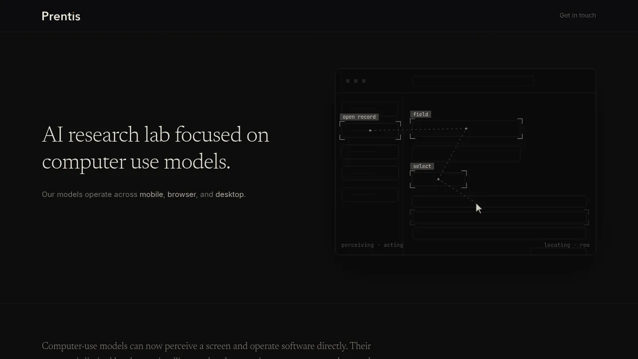 Prentis screenshot