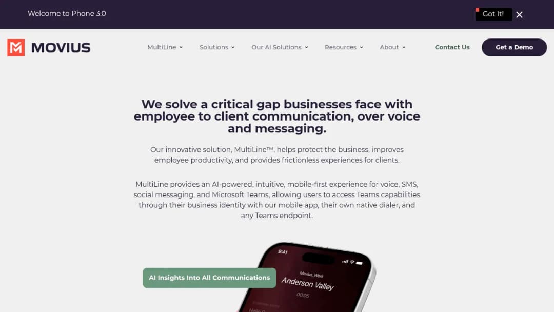 Movius screenshot