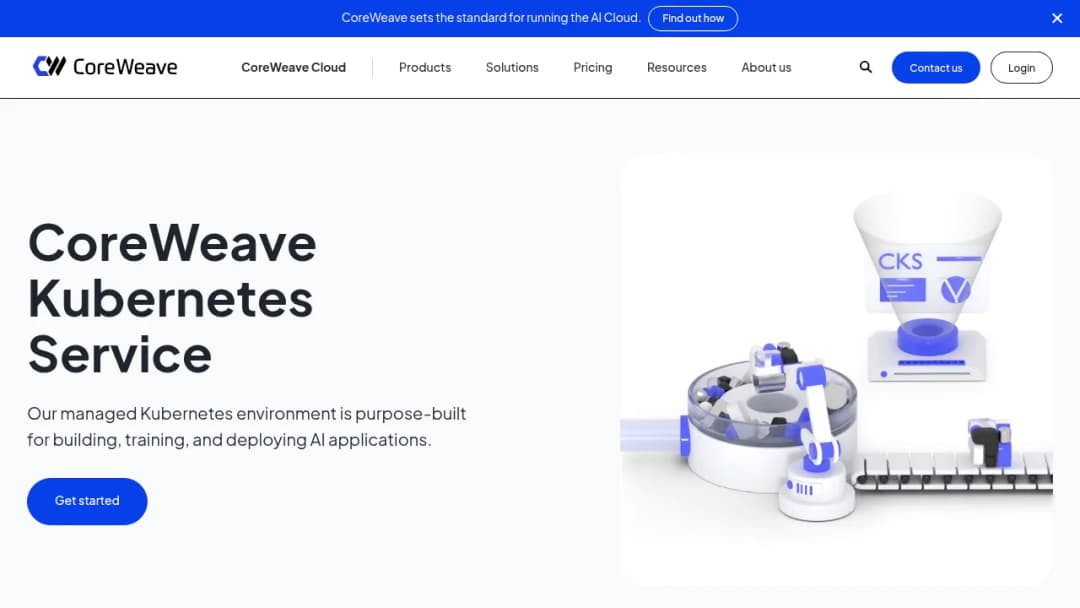 CoreWeave Kubernetes screenshot