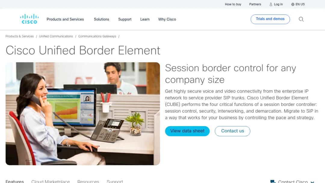 Cisco Unified Border Element screenshot