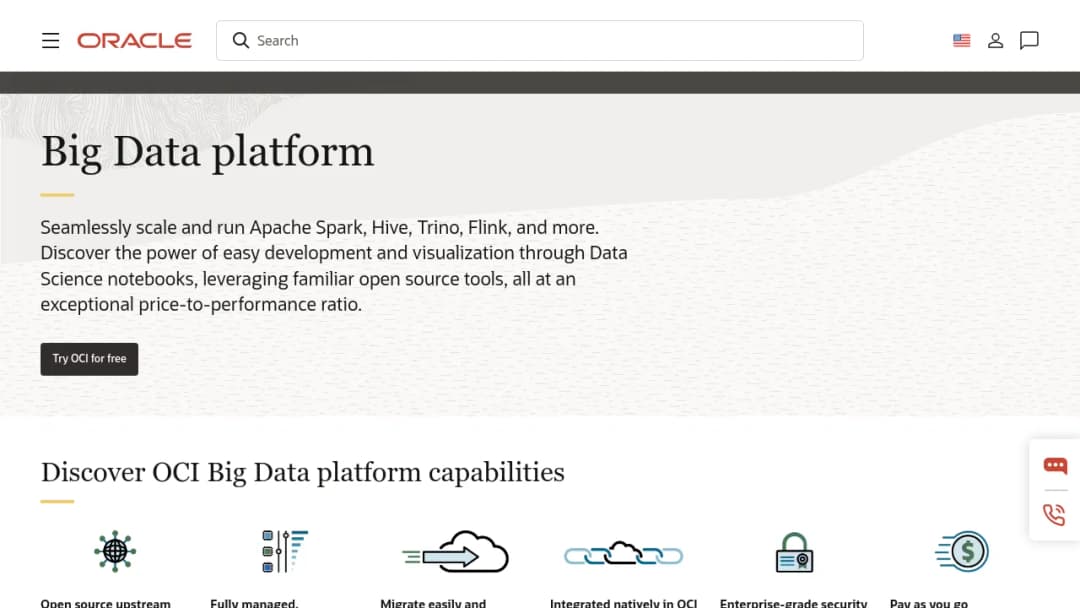 Oracle Big Data screenshot