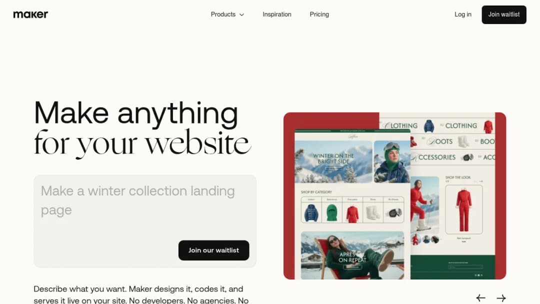 Maker screenshot