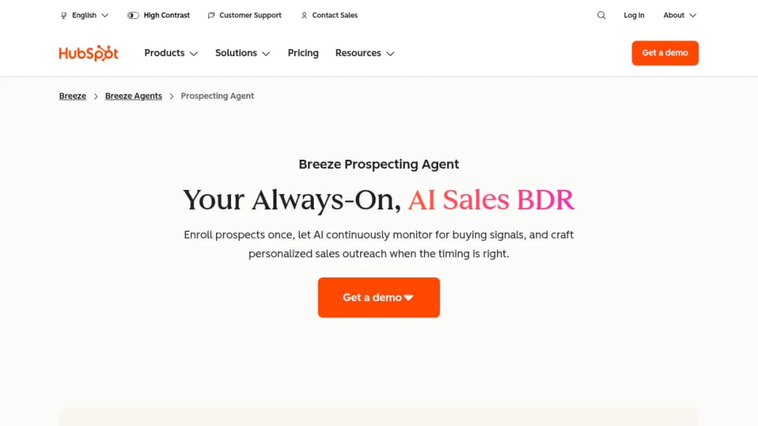 HubSpot Automate sales prospecting screenshot