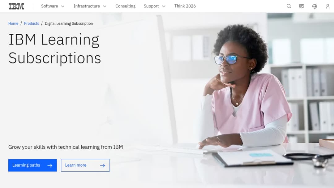 IBM Digital Learning Subscription screenshot