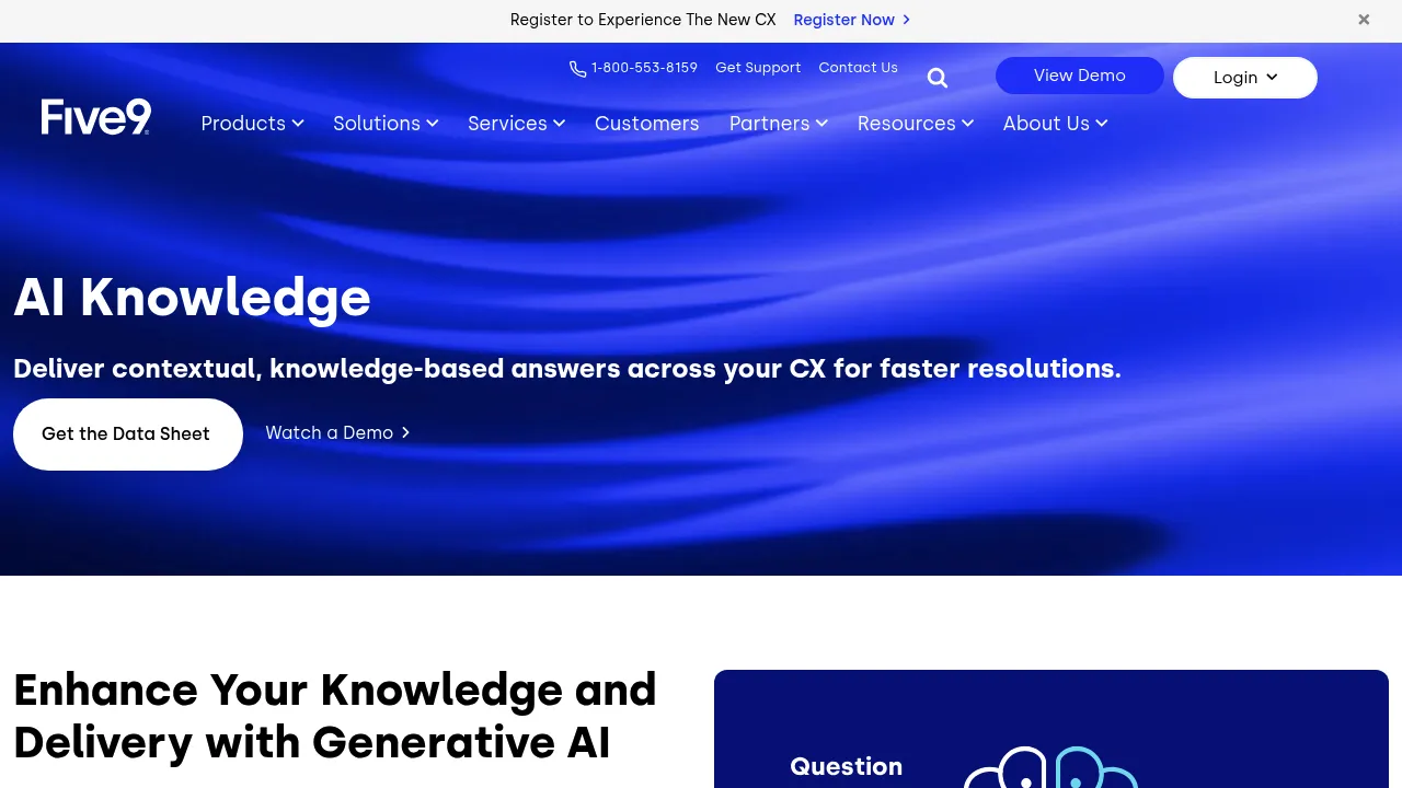Five9 AI Knowledge screenshot
