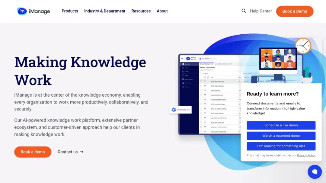 iManage screenshot