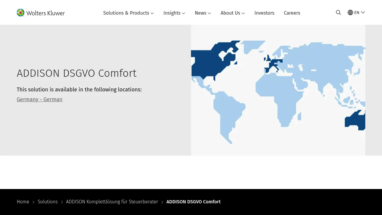 Wolters Kluwer ADDISON DSGVO Comfort screenshot