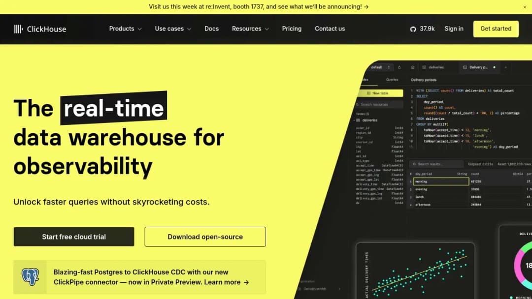 ClickHouse screenshot