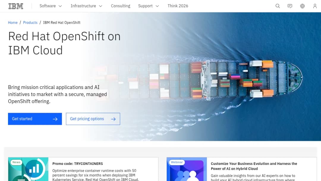 IBM Openshift screenshot