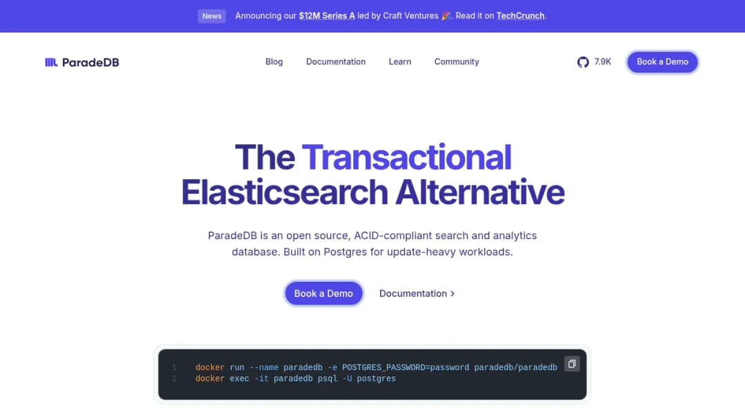 ParadeDB screenshot