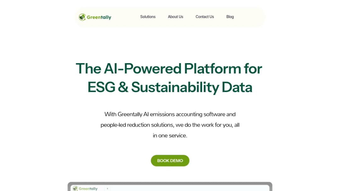 Greentally.ai screenshot