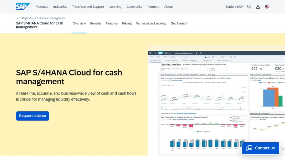 SAP S/4HANA Cloud for Cash Management screenshot