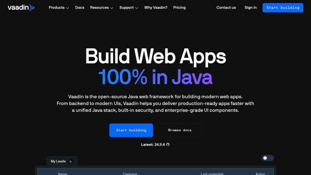 Vaadin screenshot