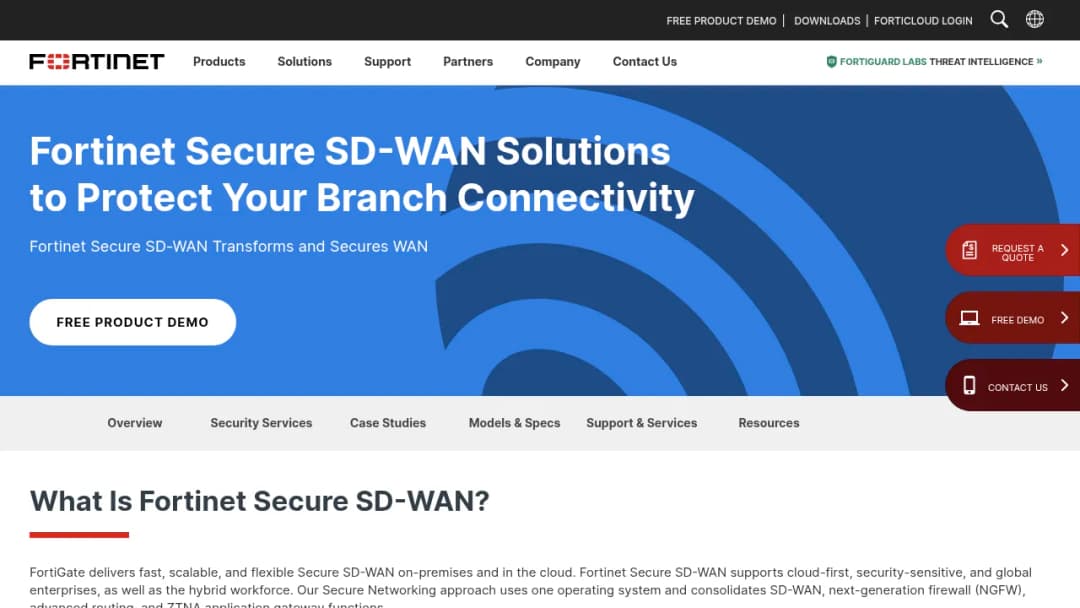 Fortinet Secure SD-WAN screenshot