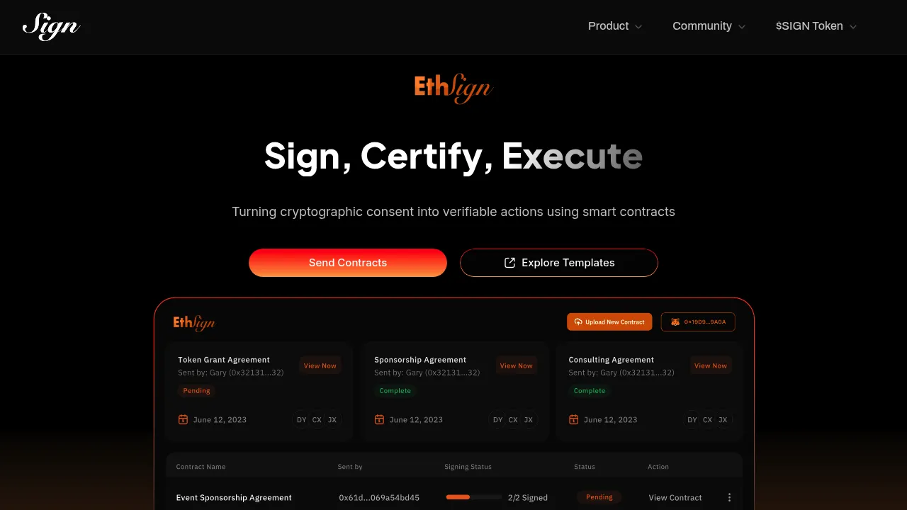 Sign screenshot