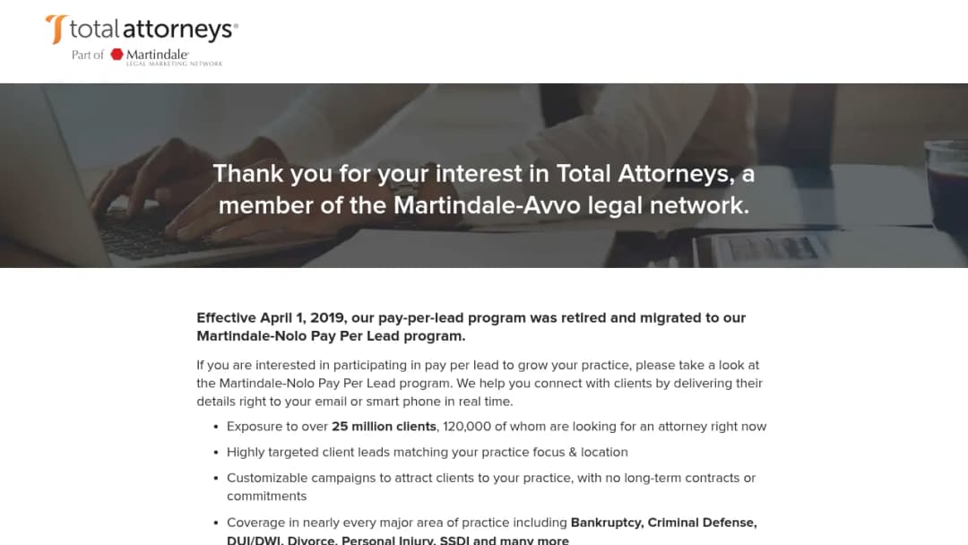Total Attorneys screenshot