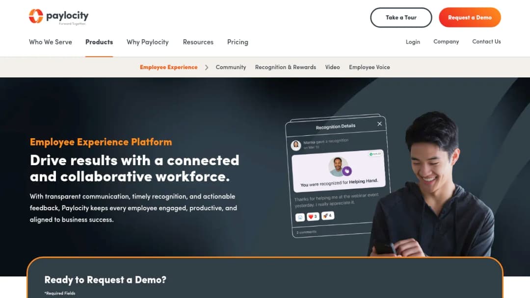Paylocity Employee Experience screenshot