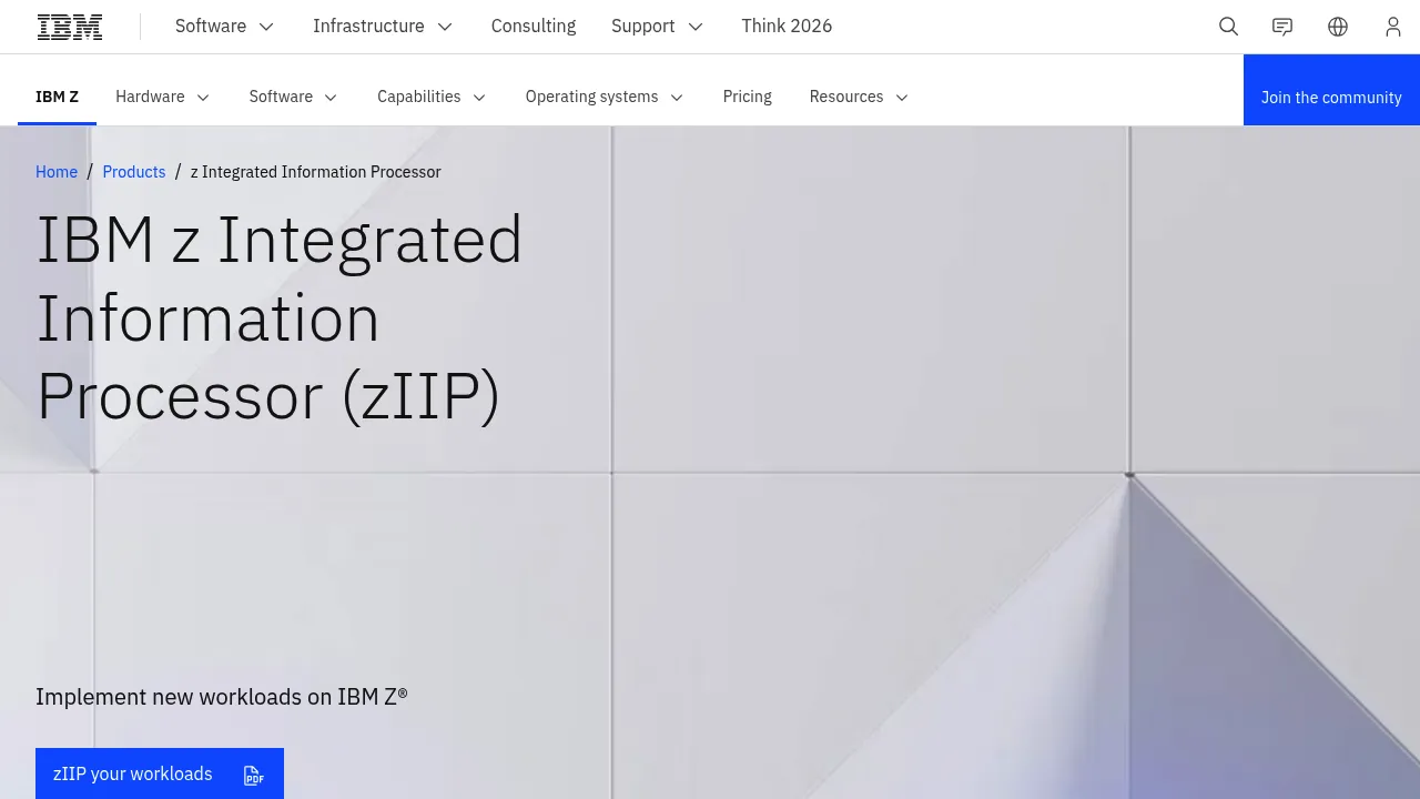 IBM Z Integrated Information Processor screenshot