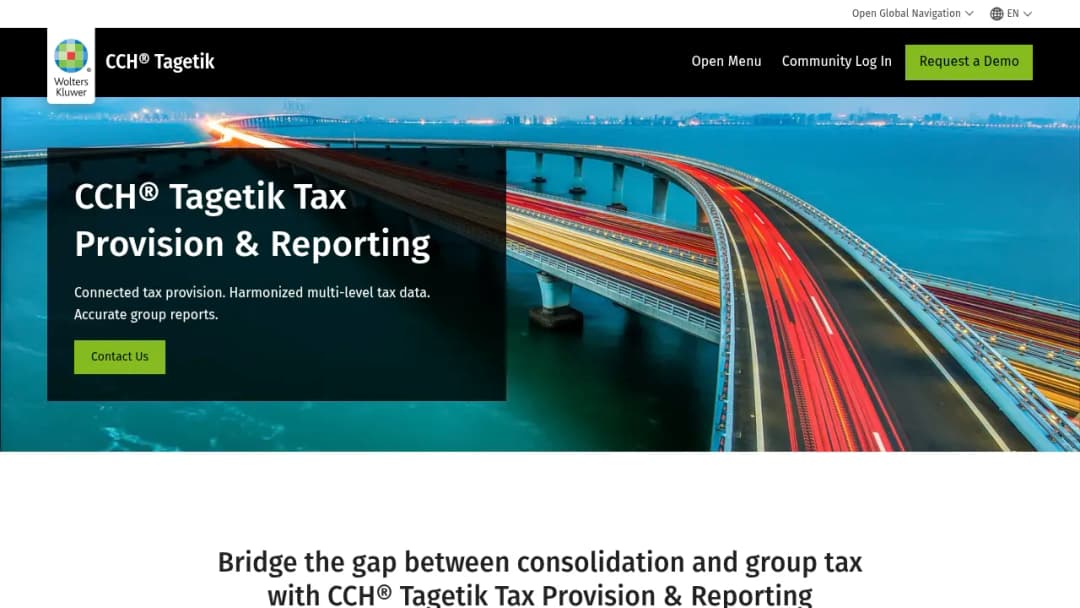 Wolters Kluwer CCH Tagetik Tax Provision & Reporting screenshot