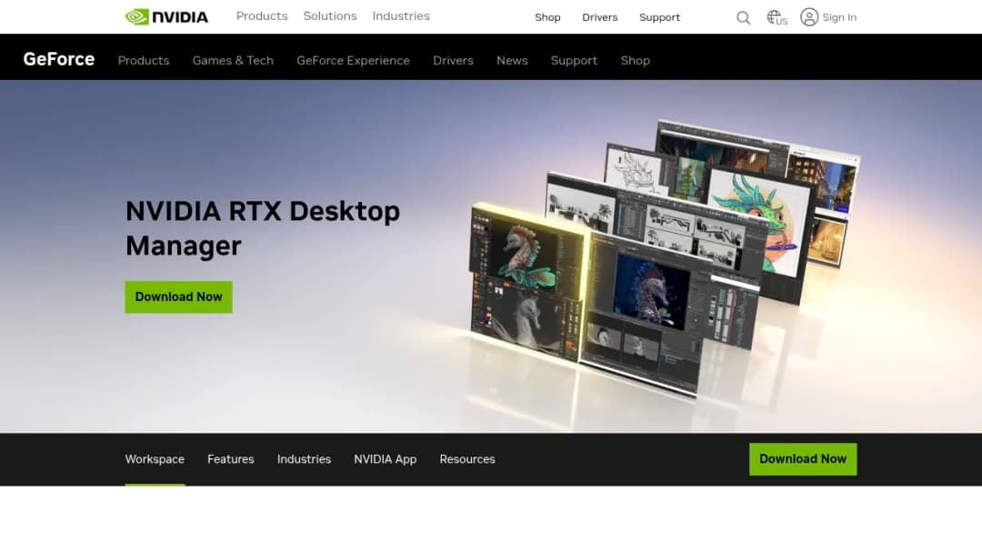 NVIDIA Desktop Manager screenshot