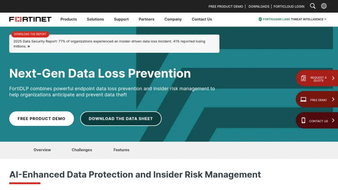 Fortinet Data Loss Prevention screenshot