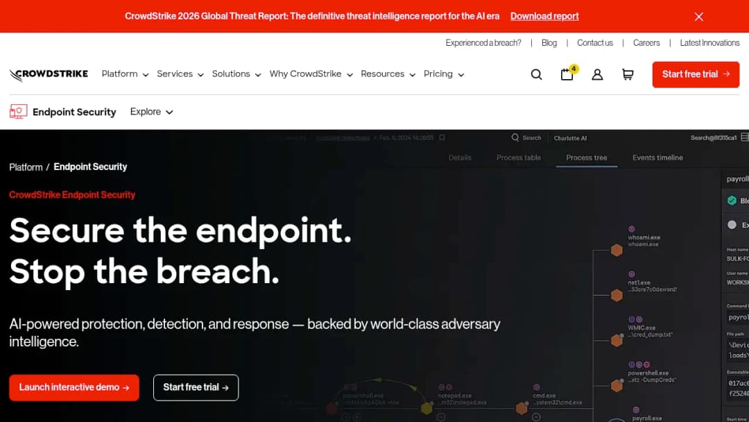 CrowdStrike Falcon Insight XDR screenshot