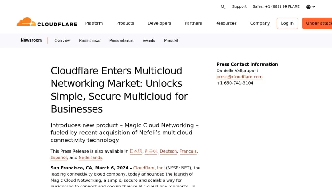 Nefeli Networks screenshot