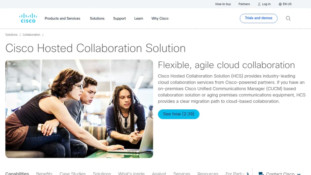 Cisco Hosted Collaboration Solution screenshot