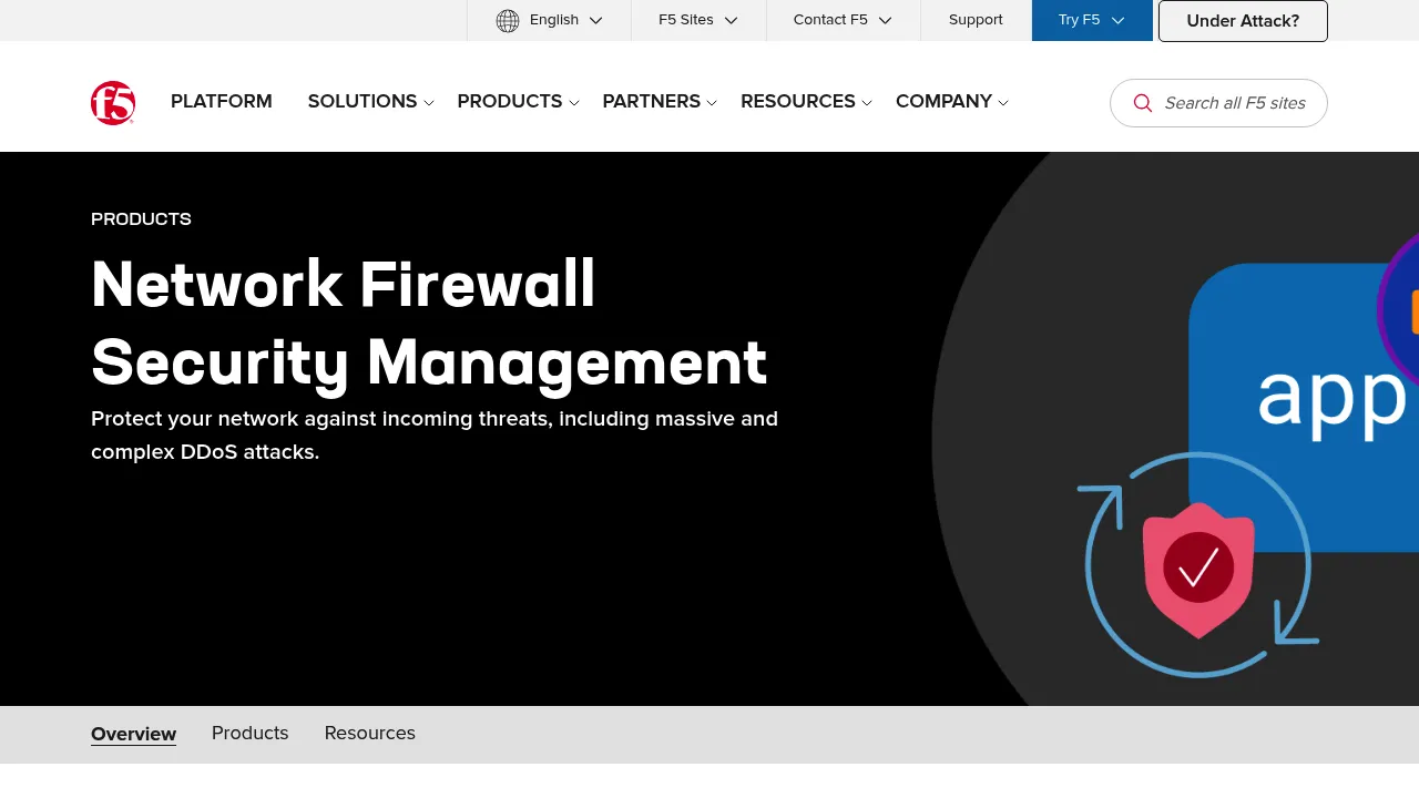 F5 Network firewall security screenshot