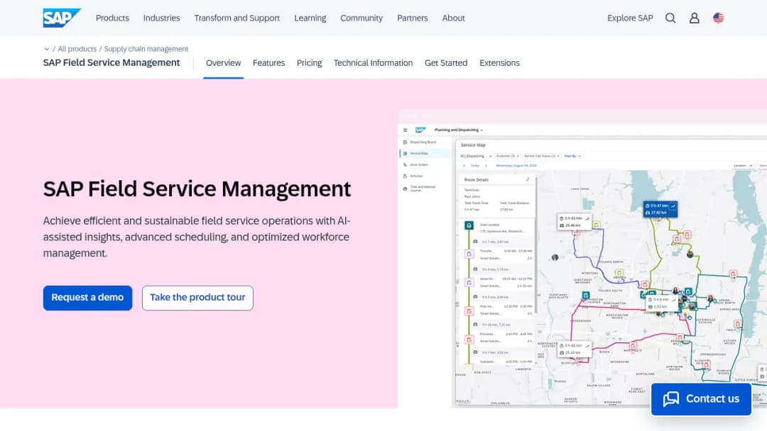 SAP Field Service Management screenshot