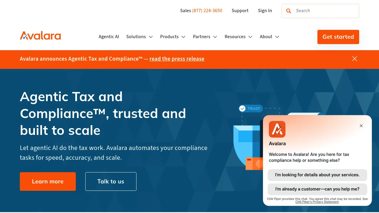 Avalara screenshot