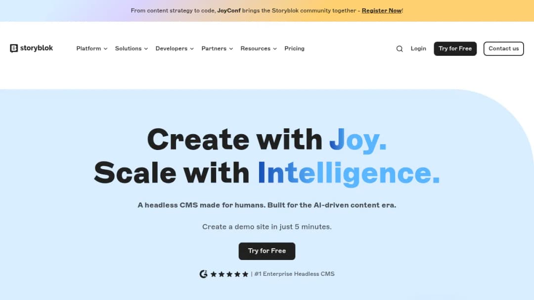 Storyblok screenshot