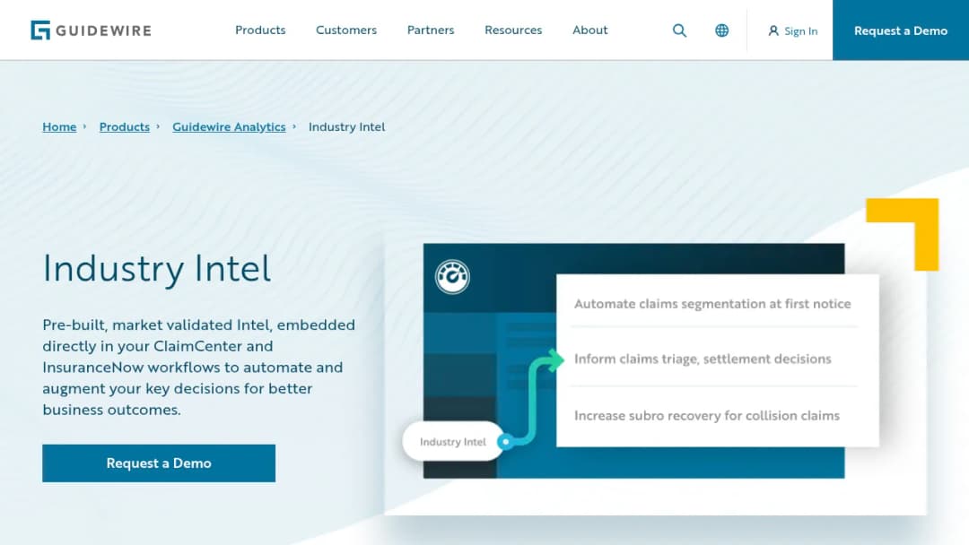 Guidewire Industry Intel screenshot