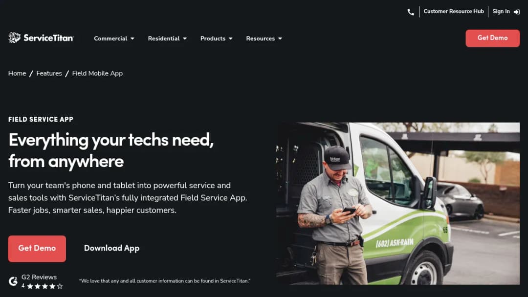 ServiceTitan Field Mobile App screenshot