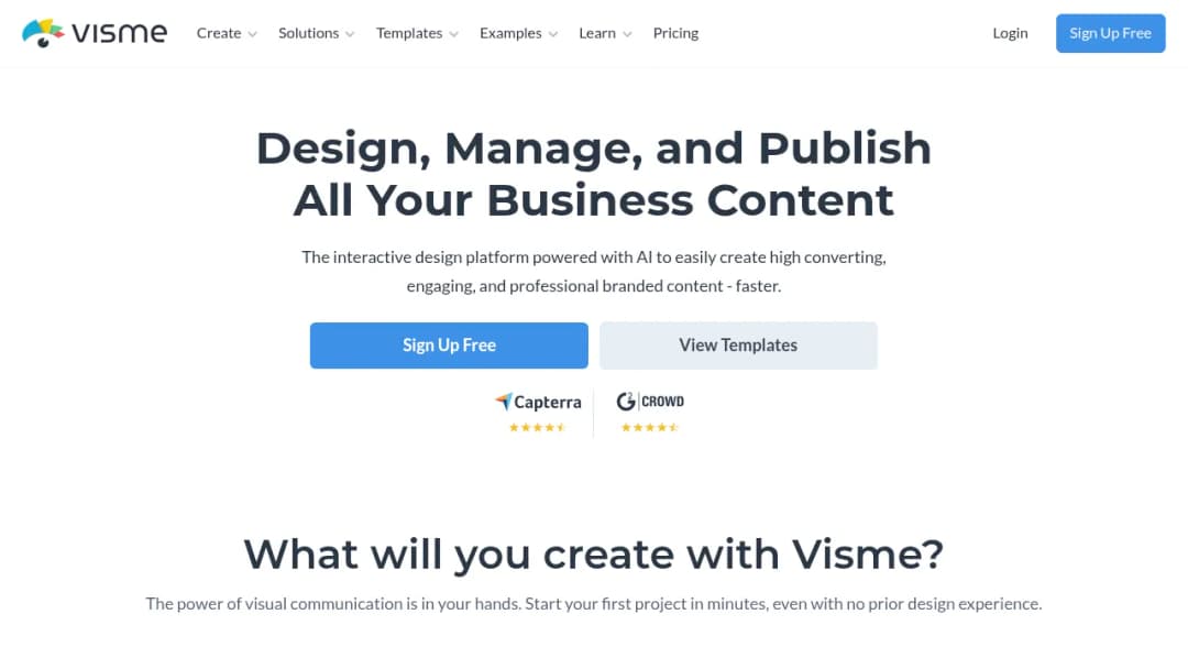 Visme screenshot