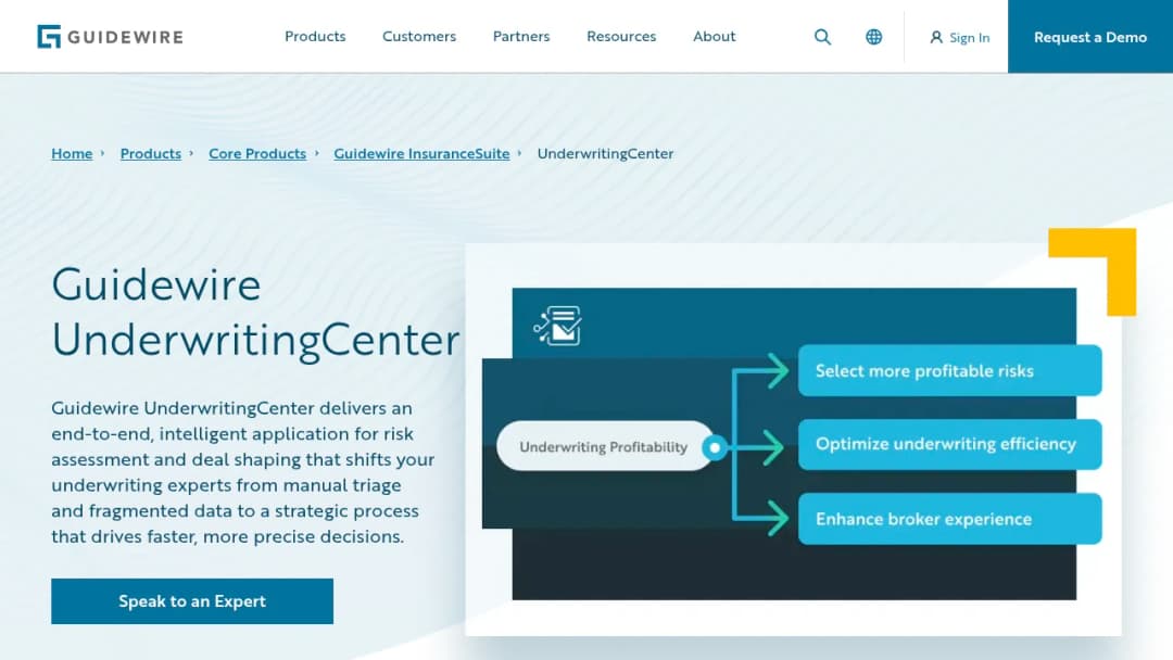 Guidewire UnderwritingCenter screenshot