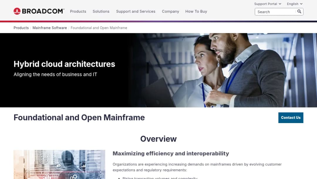Broadcom Foundational and Open Mainframe screenshot
