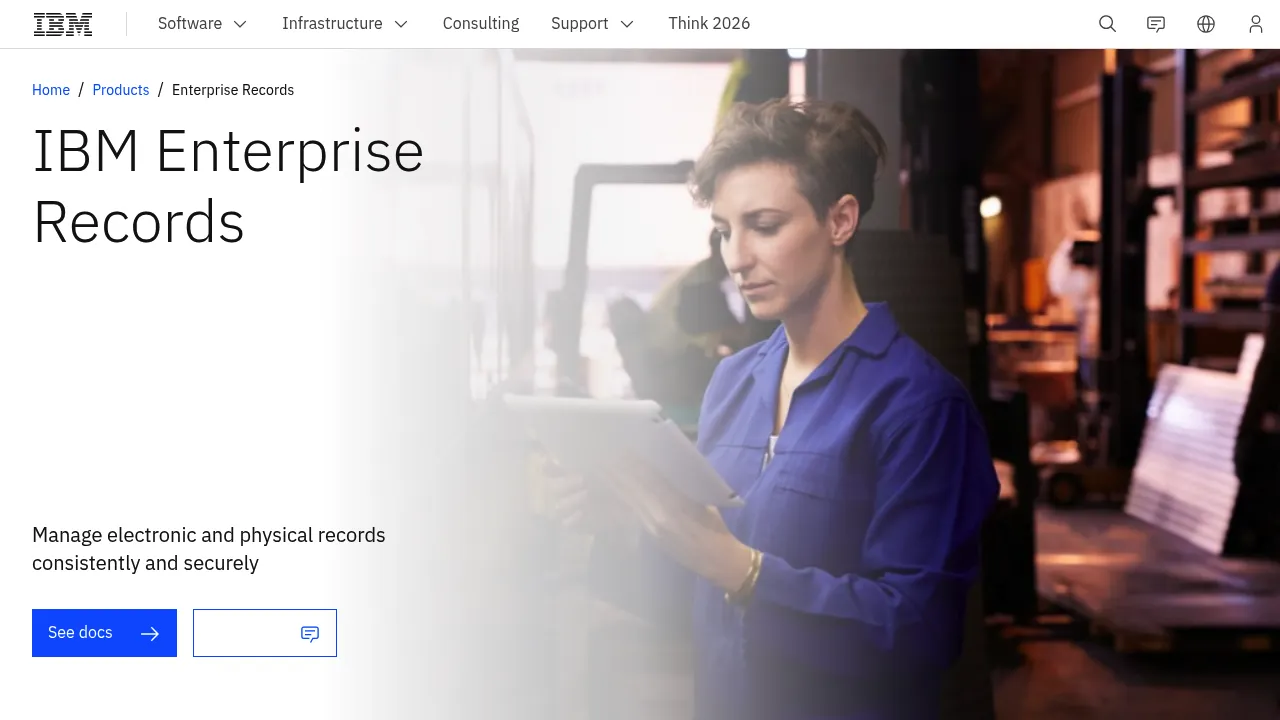 IBM Enterprise Records screenshot