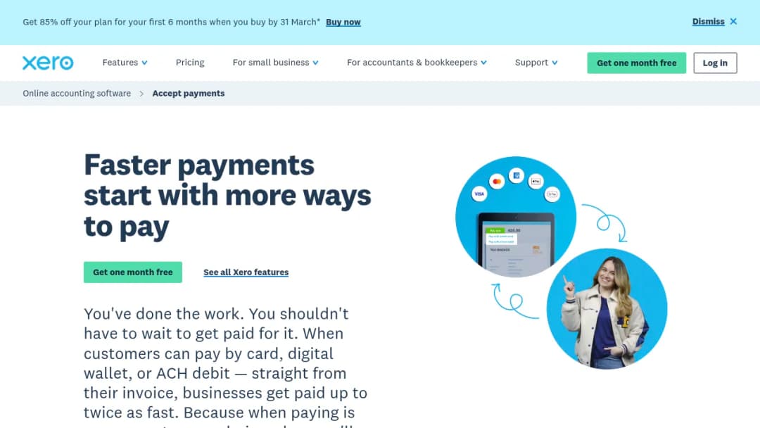 Xero Accept payments screenshot