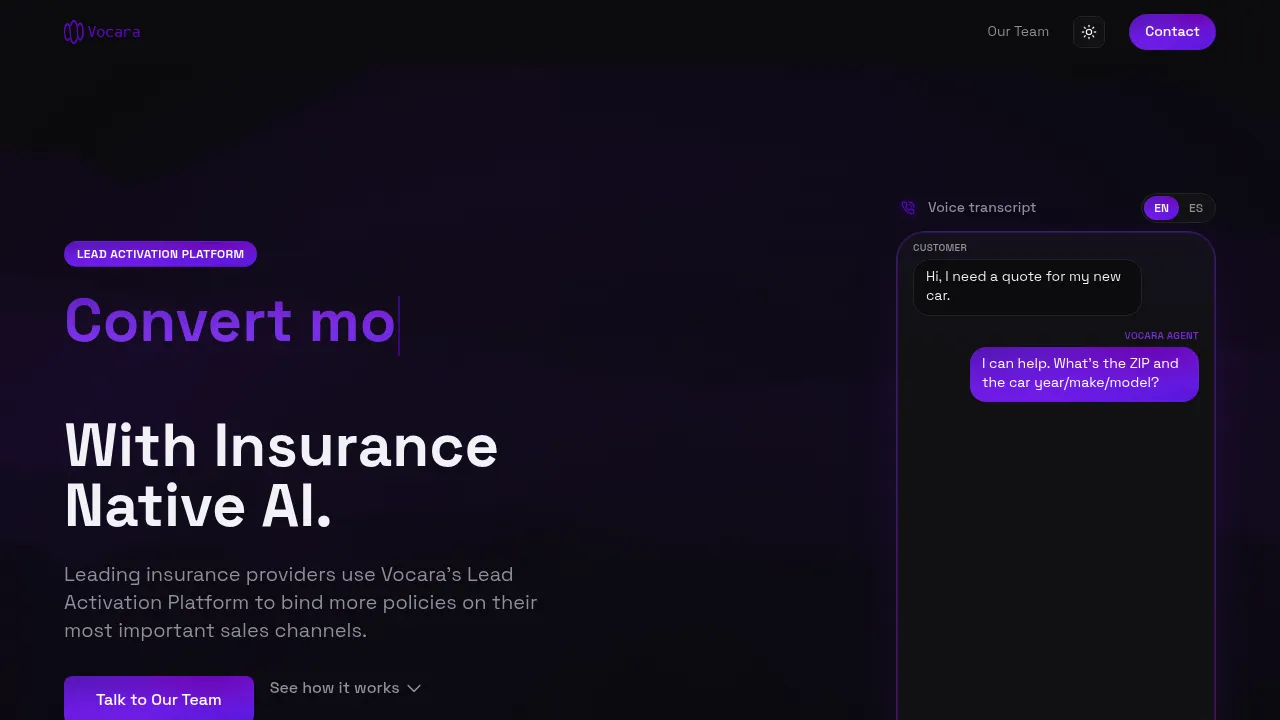 Vocara screenshot
