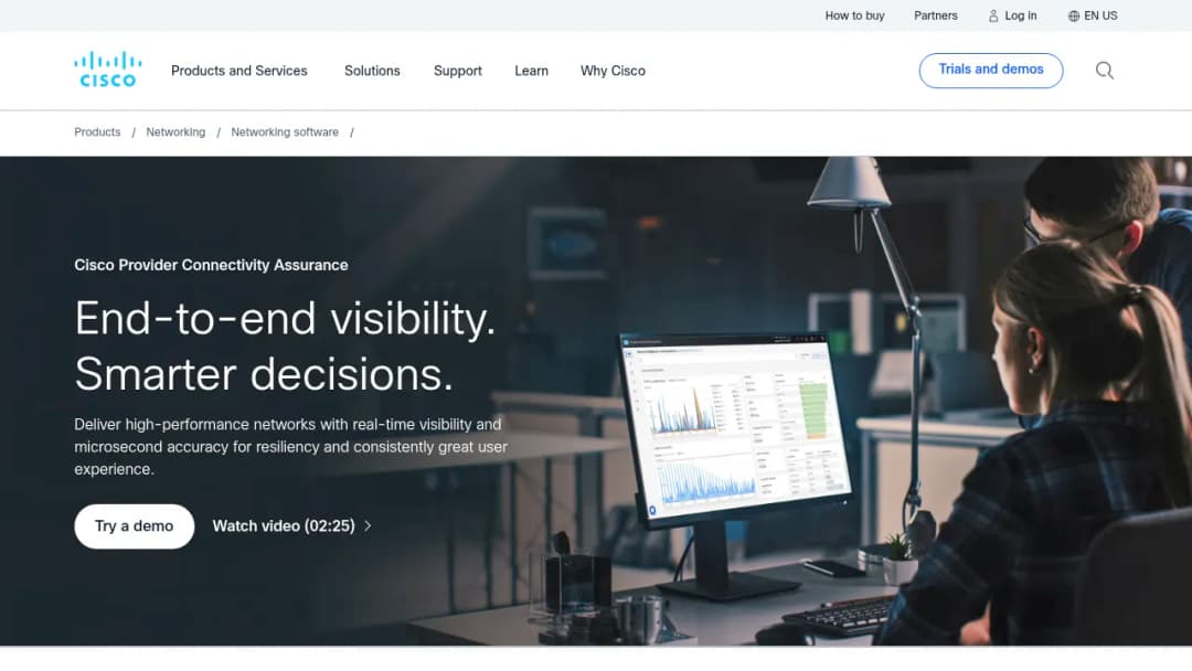 Cisco Provider Connectivity Assurance screenshot