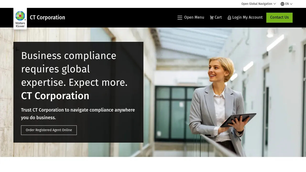 Wolters Kluwer CT Corporation screenshot
