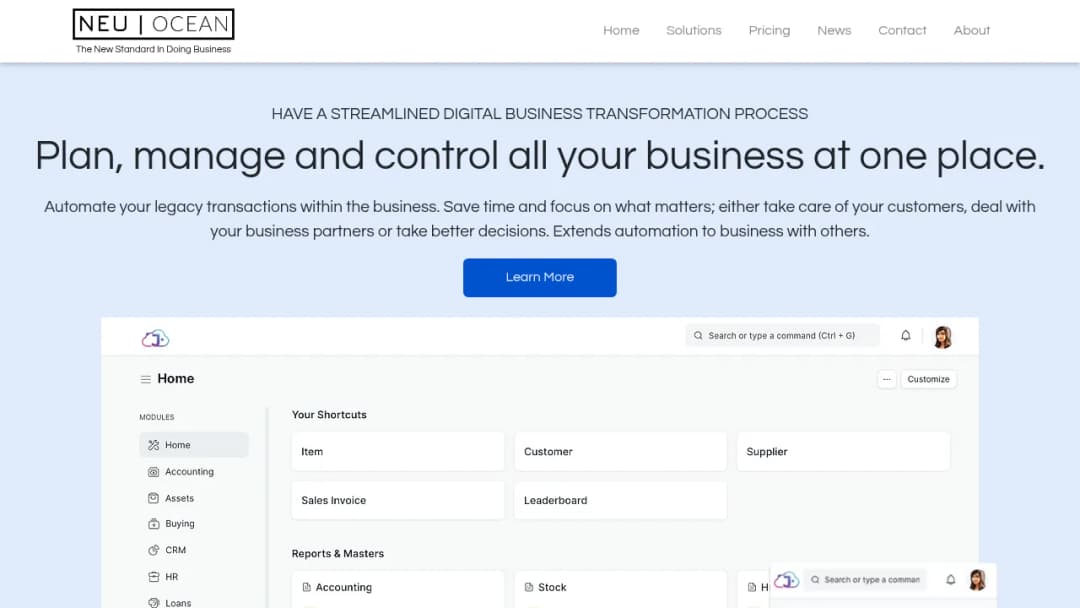 Neu Ocean Technologies screenshot