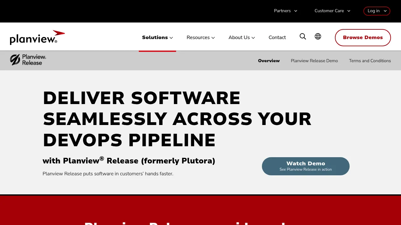 Planview® Release screenshot