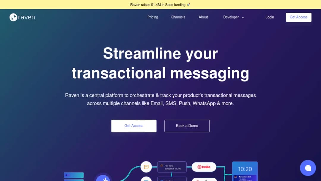 Raven Notification API screenshot