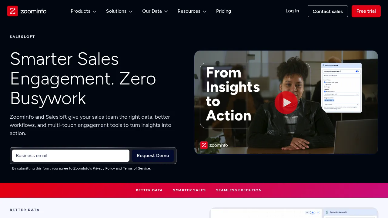 ZoomInfo Sales automation screenshot