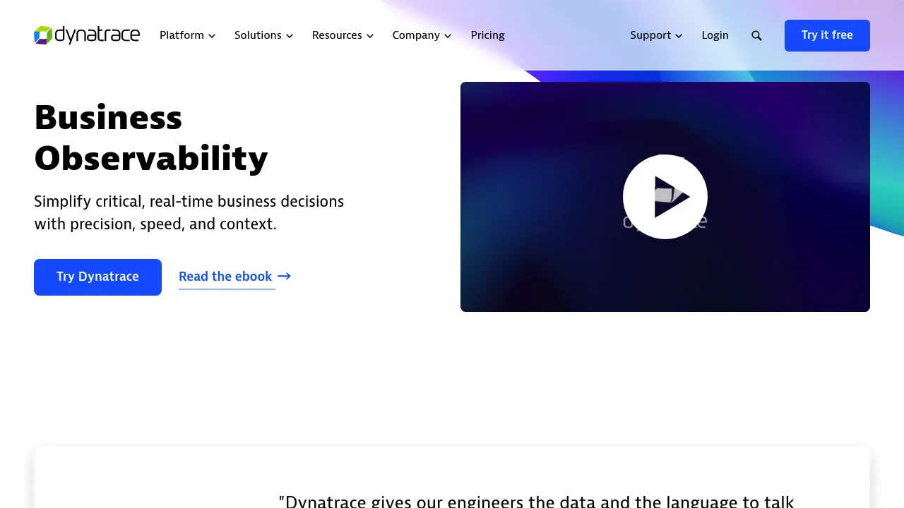 Dynatrace Business Observability screenshot